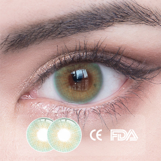 1PCS FDA Certificate Eyes Beautiful Pupil Colorful Girl Cosplay Contact Lenses Green
