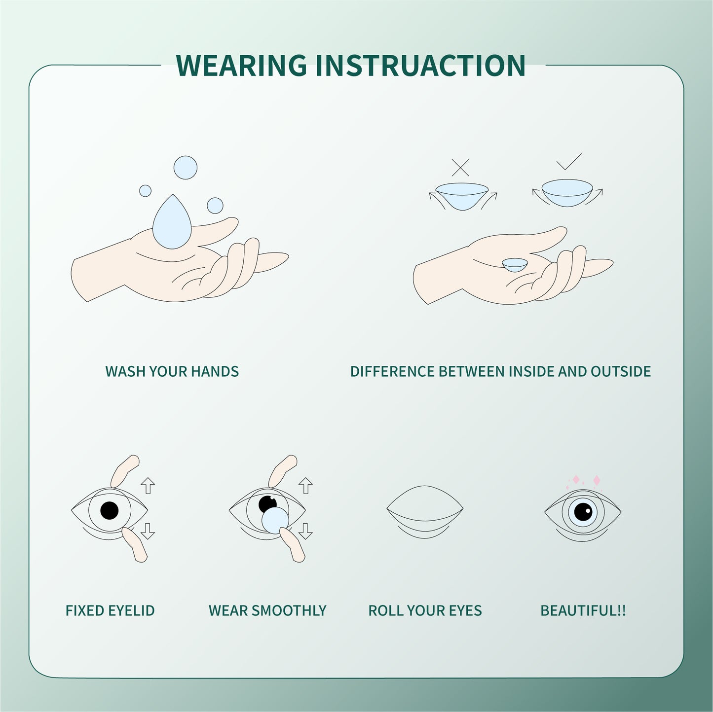 1 pair FDA Certificate Eyes Beautiful Pupil Colorful Girl Cosplay Contact Lenses CLEAN GRAY