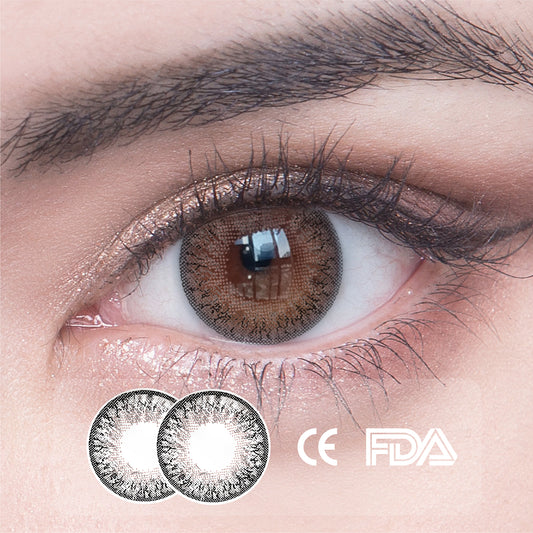 1Pcs FDA Certificate Eyes Beautiful Pupil Colorful Girl Cosplay Contact Lenses Pink (0-600°)