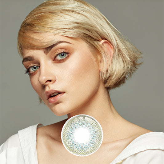 1 pair  FDA Certificate Eyes Beautiful Pupil Colorful Girl Cosplay Contact Lenses EMILY DARK GREEN