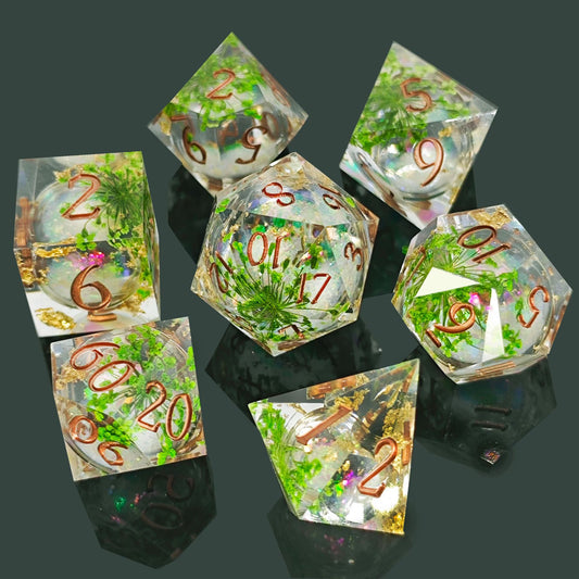 Resin Sand Flow Dice Liquid Role Playing DND Dungeons & Dragons TRPG Multi-Face D