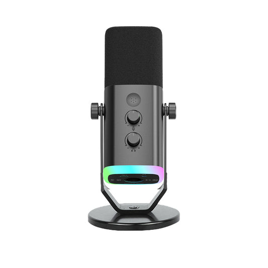 Condenser Microphone for Computer Live Streaming Karaoke Recording Audio Pickup Capacitor Mic for Mobile Phone Universal Karaoke Singing Gaming