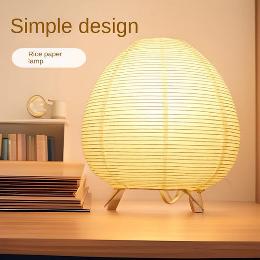 Creative Personality Lantern Table Lamp, Japanese Style Noguchi Paper Ambient Light, Cottage Café Night Light