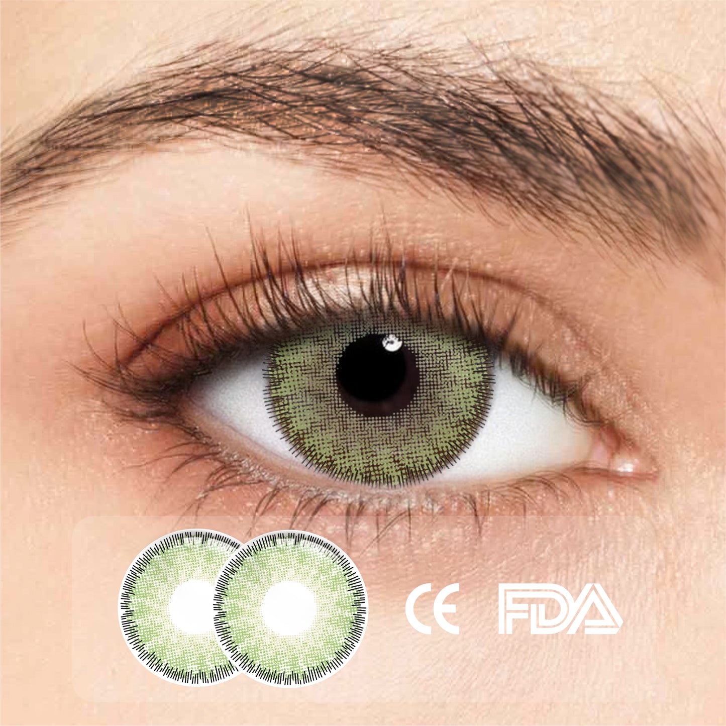 1 pair FDA Certificate Eyes Beautiful Pupil Colorful Girl Cosplay Contact Lenses CLEAN GRAY