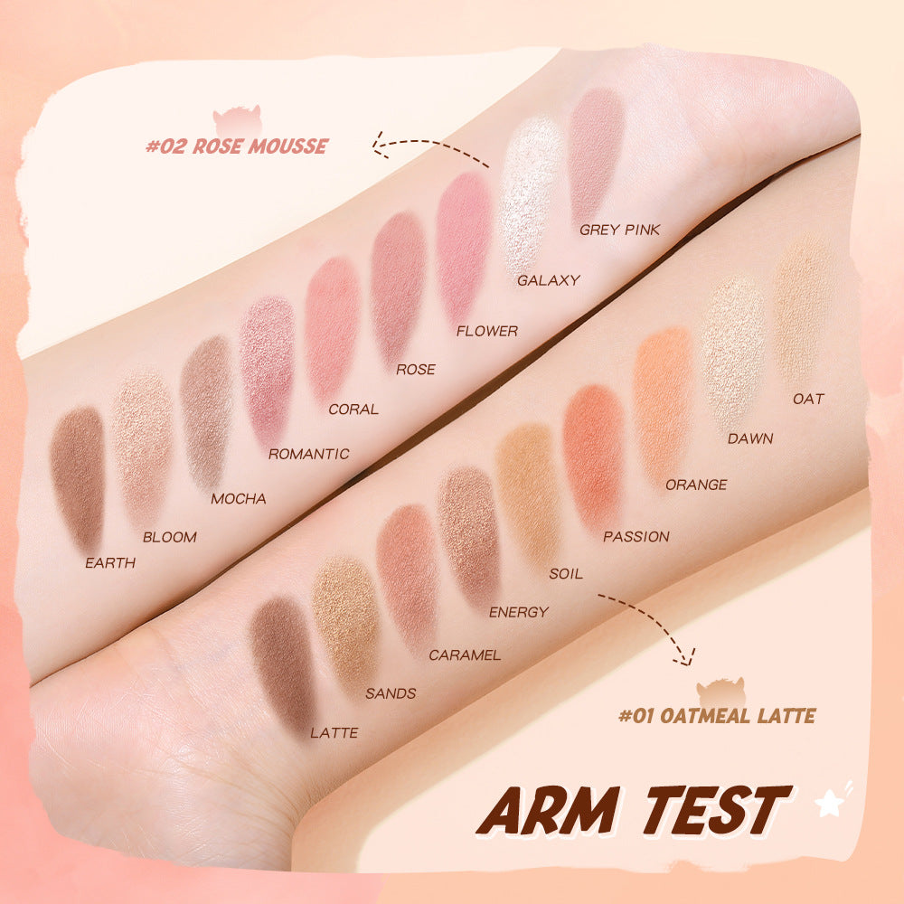 BANXEER Colored Star Shining Beast Nine Color Eye Shadow Disk Lasting Shining Clear Fine Non Flying Powder BM10