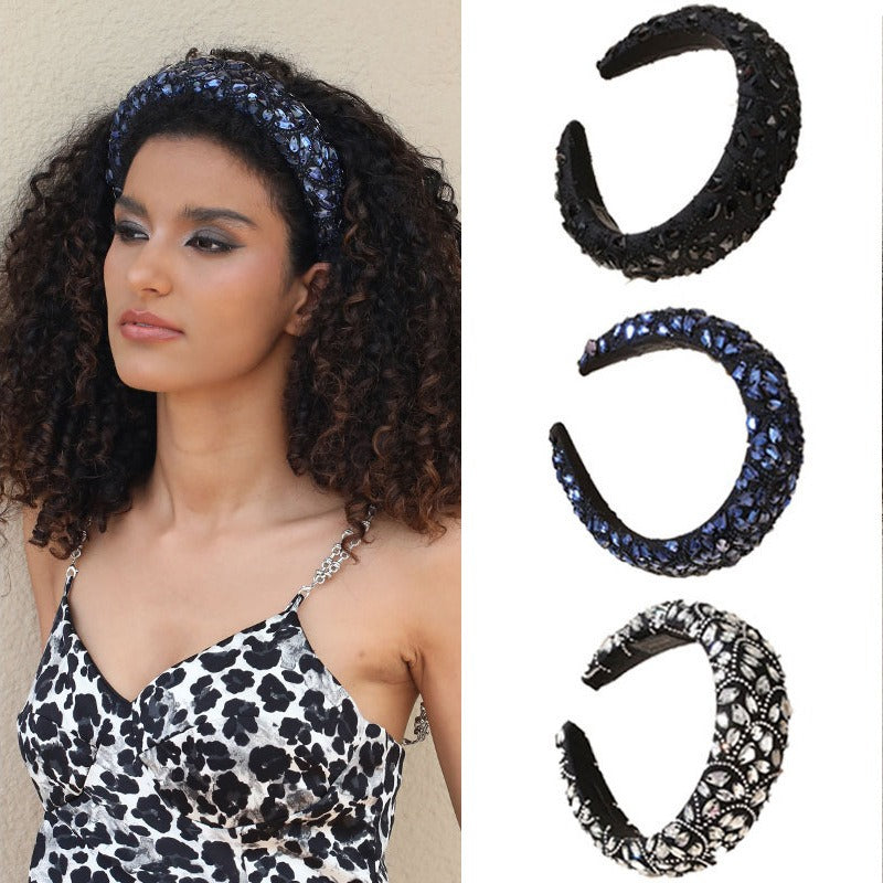 Fashionable Baroque Colorful Full Diamond High Grade Headband Headband