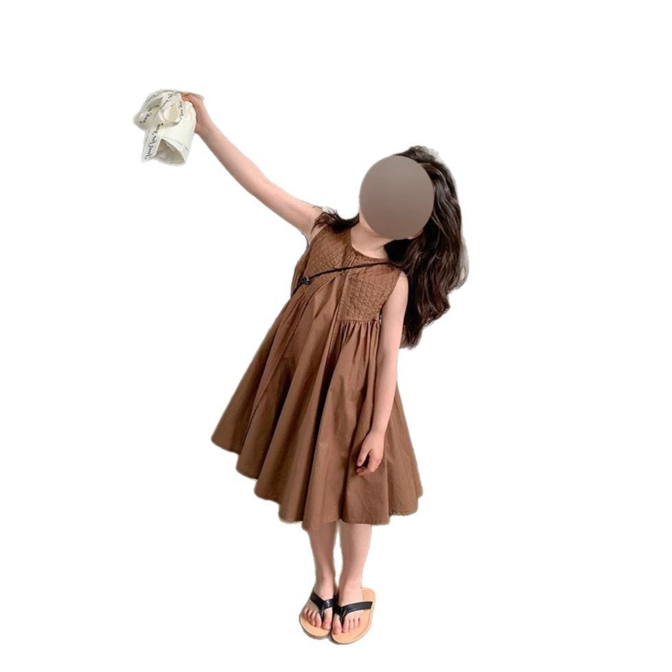 Children's Dress Summer New Fashion Casual Sleeveless Tank Princess Dress Trendy for Toddler and Kids