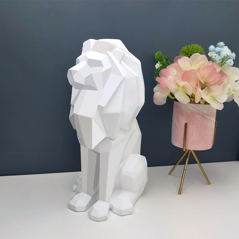 Creative resin for geometric lion ornaments