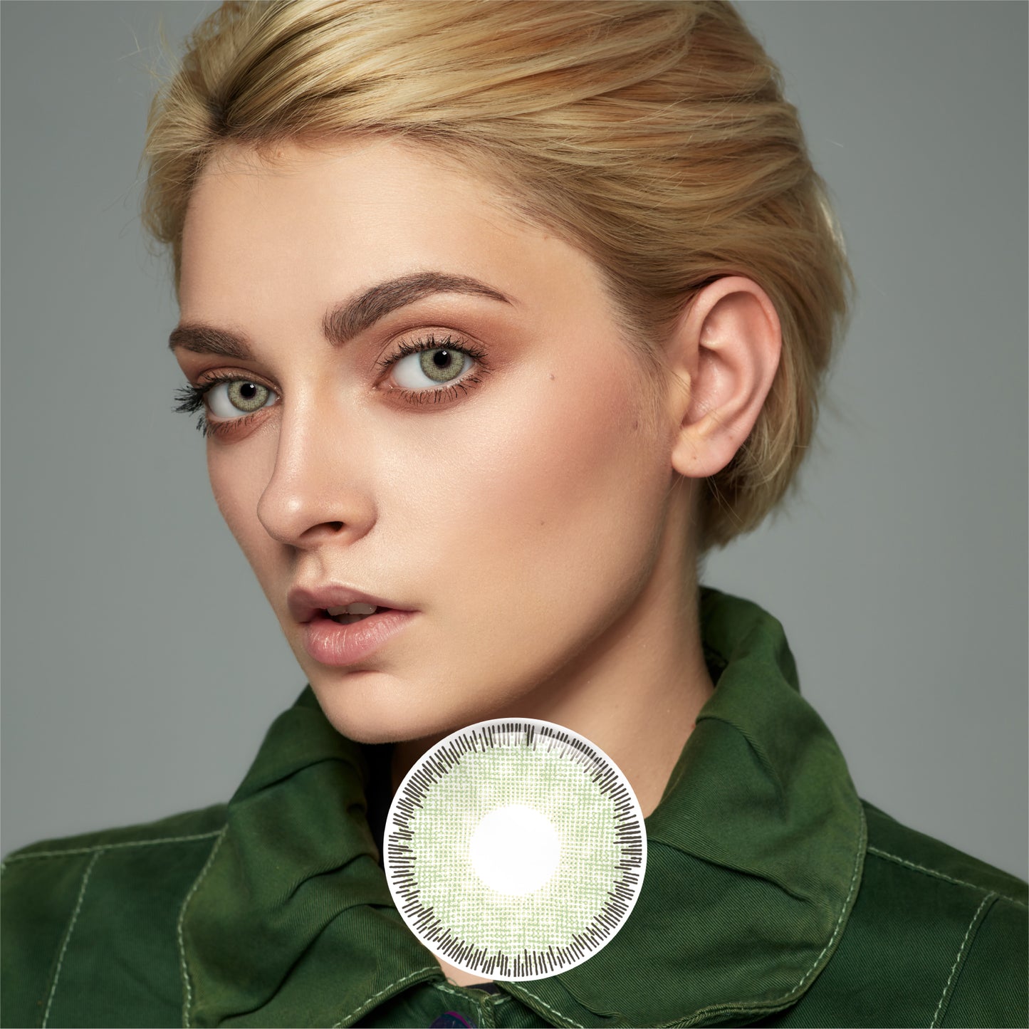 1 pair FDA Certificate Eyes Beautiful Pupil Colorful Girl Cosplay Contact Lenses EMILY GREEN