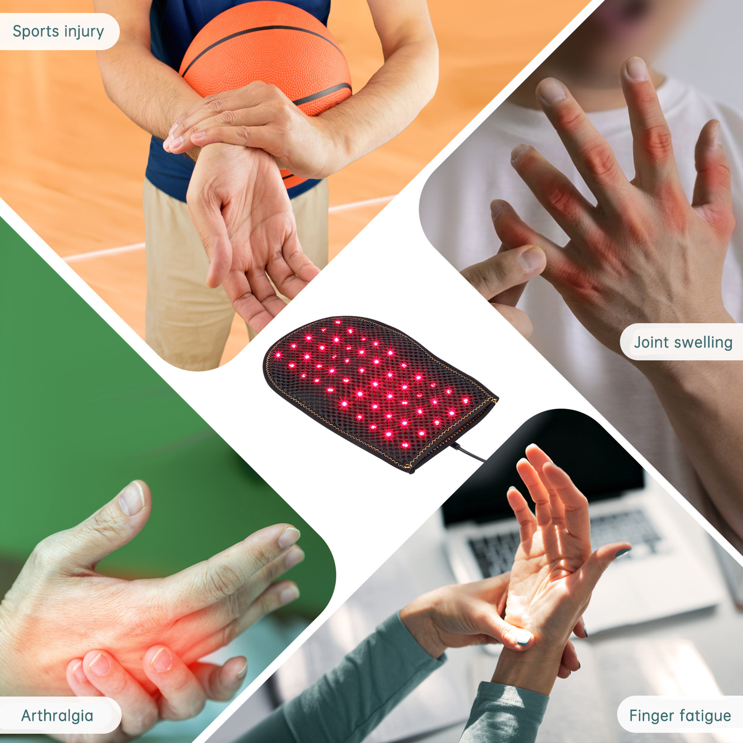 Near Infrared 660/850nm red light therapy hands for Pain Relief