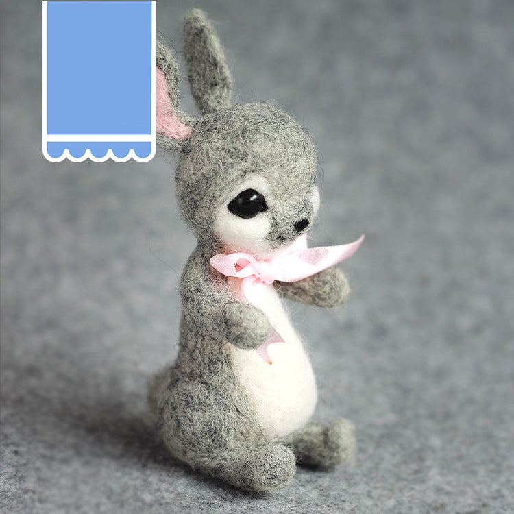 Easter Bunny Easter Egg Combination Wool Felt Poke Joy Handmade DIY Material Pack Animal Ornament