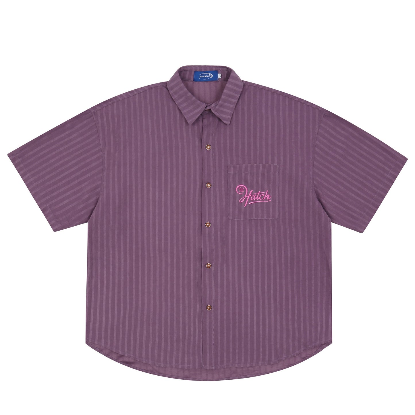Minimalist striped short sleeved shirt