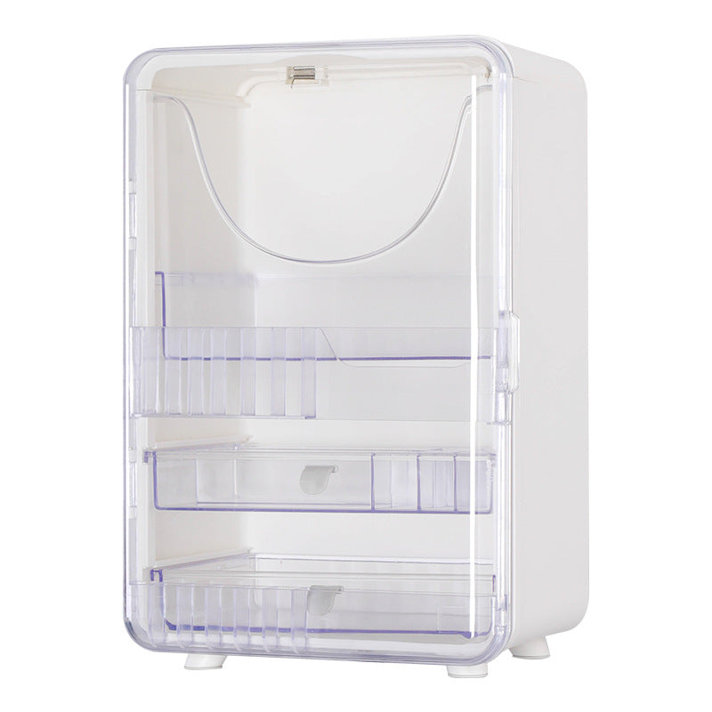 Cosmetics storage cabinet, desktop large capacity drawer type cosmetics storage box