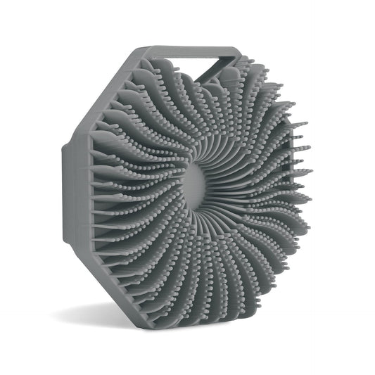 Fish fin shaped shower brush Polygonal silicone shower brush Hexagonal shower brush Silicone shower ball