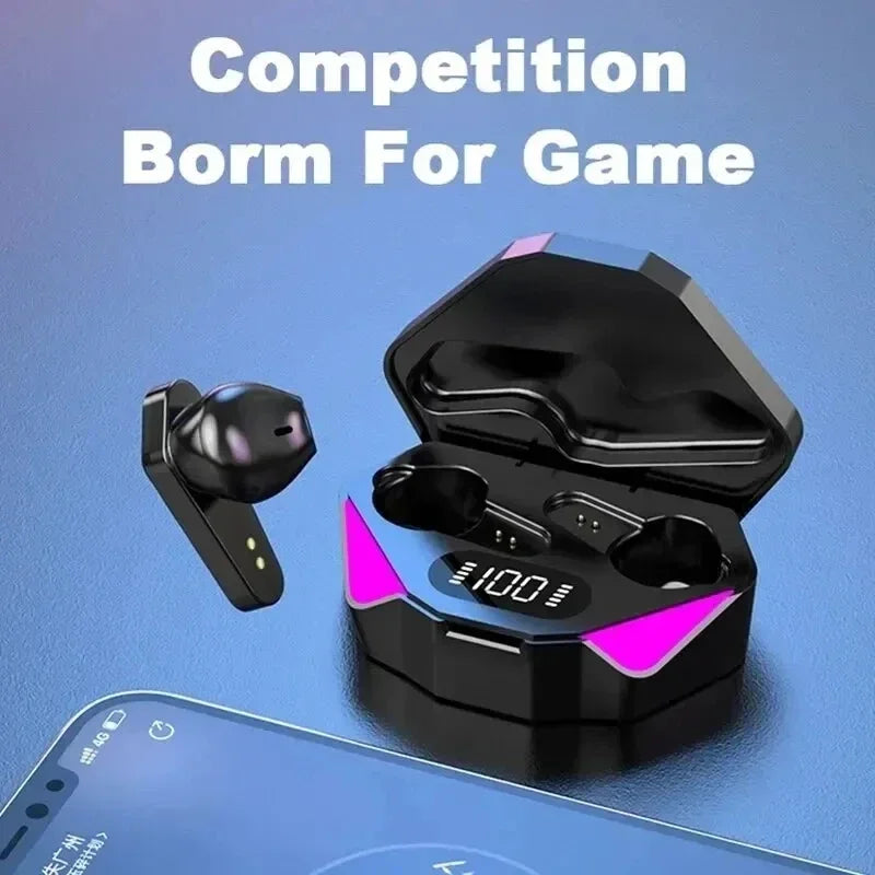 X15 juegos de deportes electrónicos inalámbricos TWS de dos orejas comen pollo con baja latencia pantalla digital táctil 5.0 auriculares Bluetooth