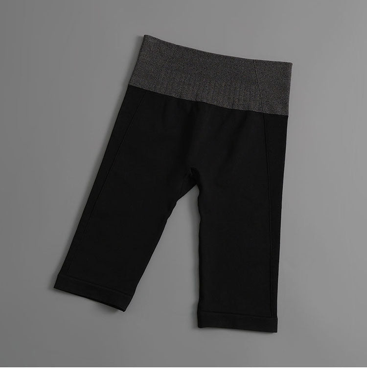 Seamless Shorts for Women High-Waisted Butt-Lifting Workout Shorts Breathable 5/6 Length Running Training Fitness Pants