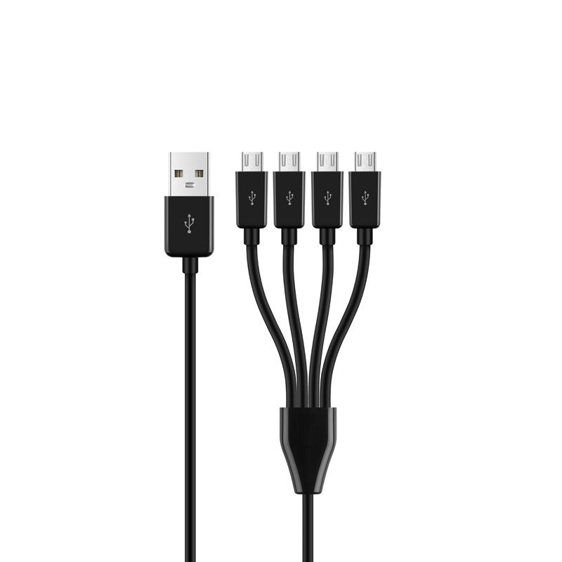 One to four MICRO USB charging cable 50CM to charge 4 Android devices