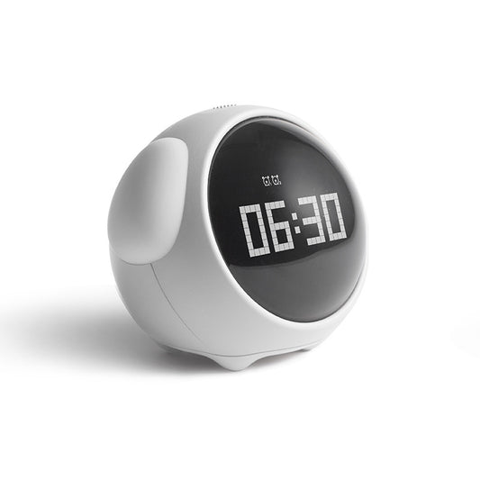Cartoon Alarm Clock with Temperature Display, Bedside Night Light Alarm Clock
