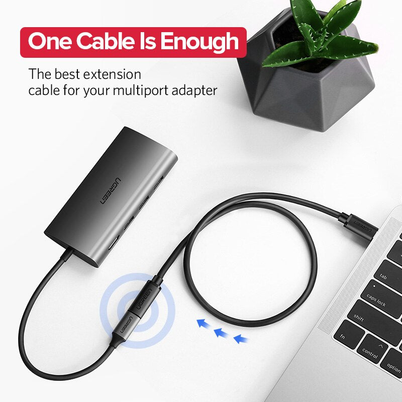 Ugreen USB C Extension Cable Type C Extender Cord USB-C Thunderbolt 3 for MacBook Pro Nintend Switch USB 3.1 USB Extension Cable