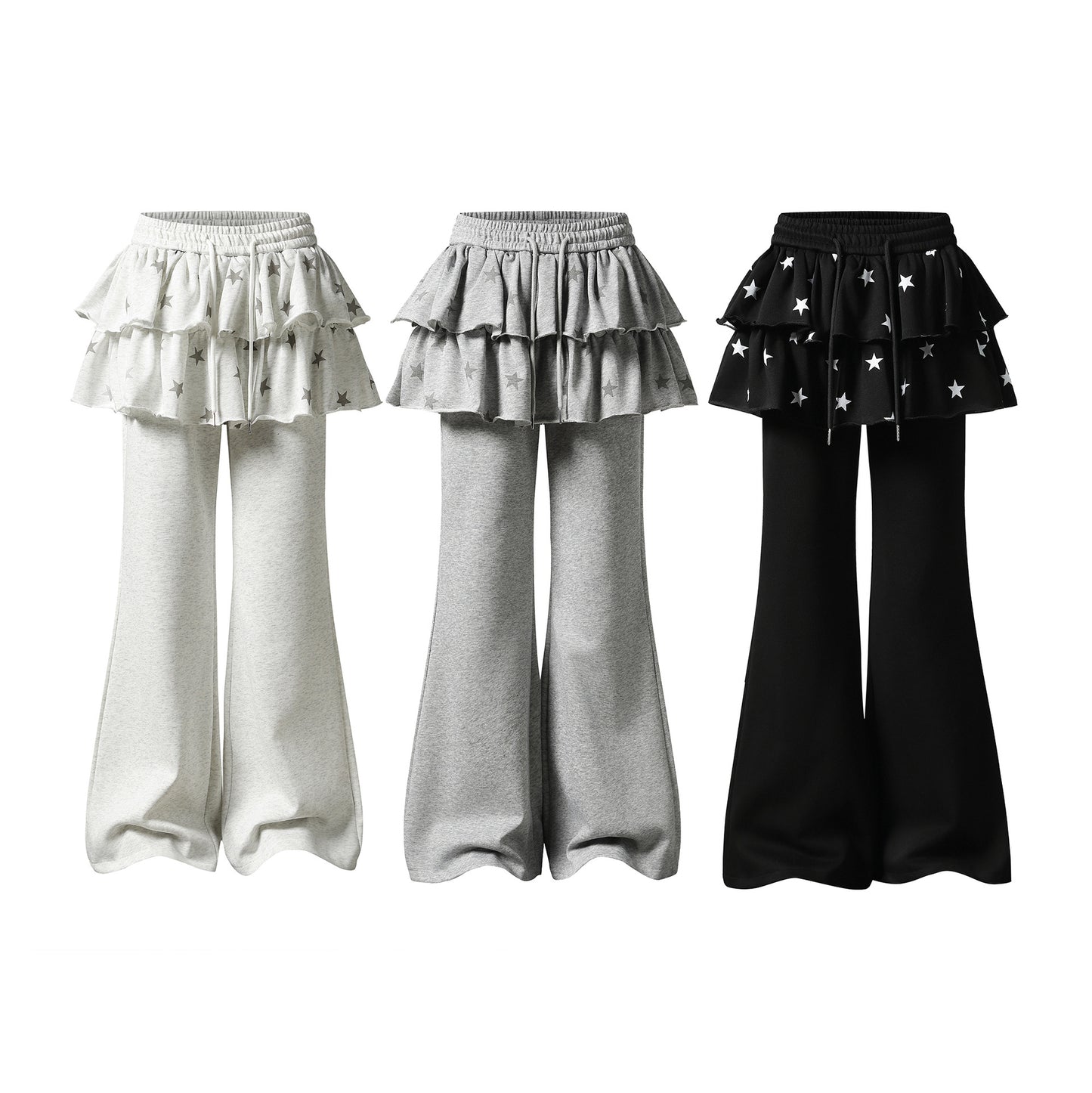 Loose Personality Street Style Sweatpants Spring Summer Cargo Stripe Wide Leg Long Pants for Women