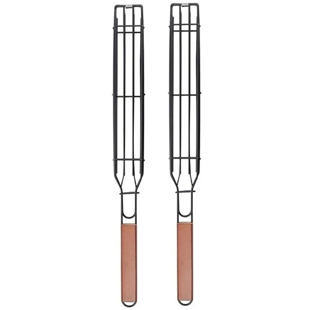 Portable BBQ Grilling Basket Stainless Steel Nonstick Barbecue Grill Basket Tools Mesh Kitchen Tools kitchen accessories#30