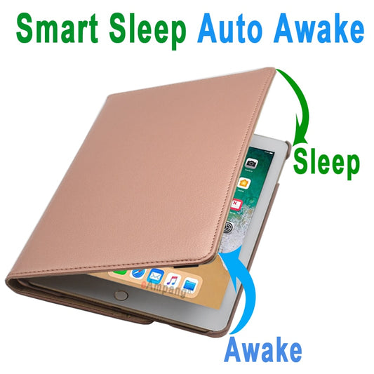 Smart Leather Cover Case for Apple iPad Air 1 Air 2, 5, 6,9.7 2017, 2018, 5th, 6th Generation