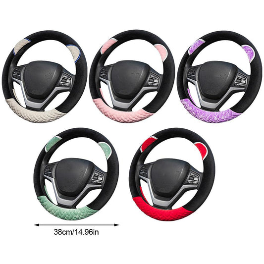 Plush Cartoon Car Steering Wheel Cover