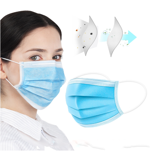 1pc Face Masks Disposable 3 Layers Dustproof Mask