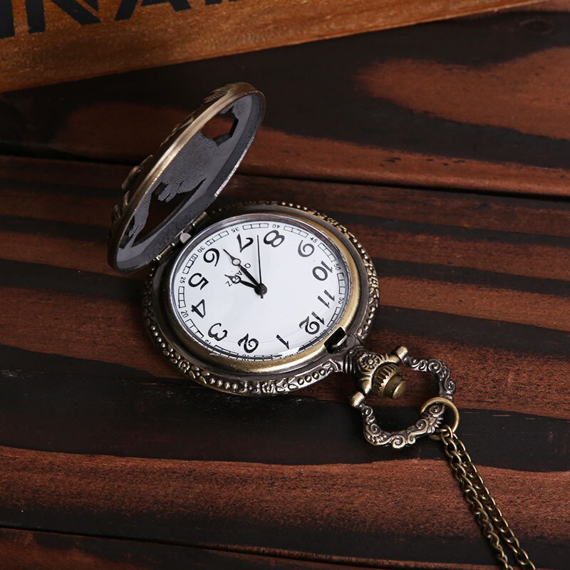 Large bronze classic retro pocket watch