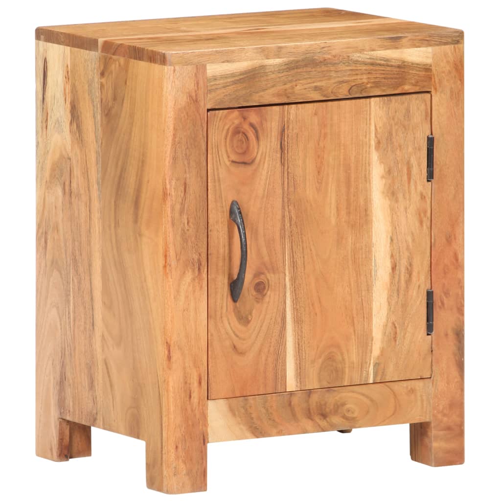 vidaXL Bedside Cabinet 15.7"x11.8"x19.7" Solid Acacia Wood