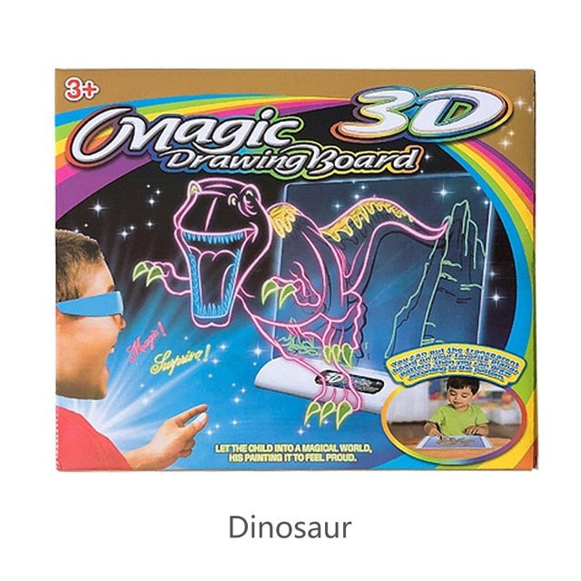 Magic Pad Deluxe Light Up LED 3D Drawing Tablet Writing Board