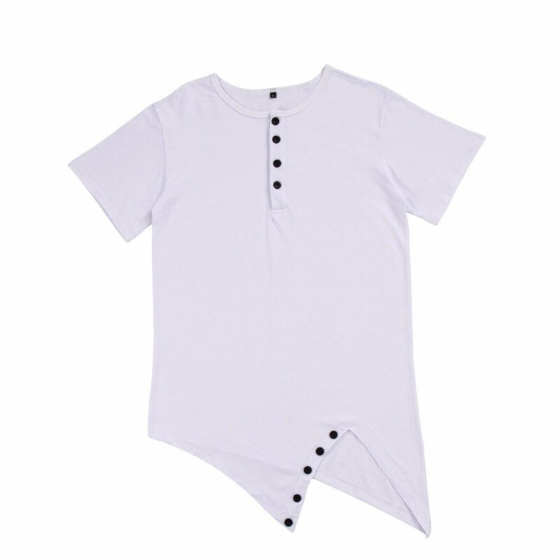 Men's hi-street button neck t-shirt
