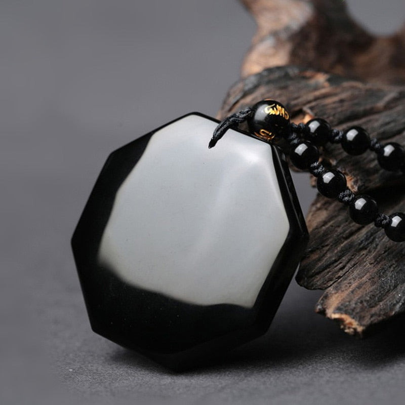 Black Obsidian Yin Yang Necklace