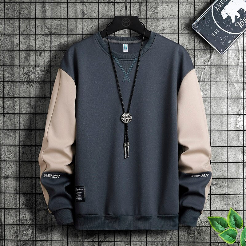 Fashion Patchwork Men Sweatshirt