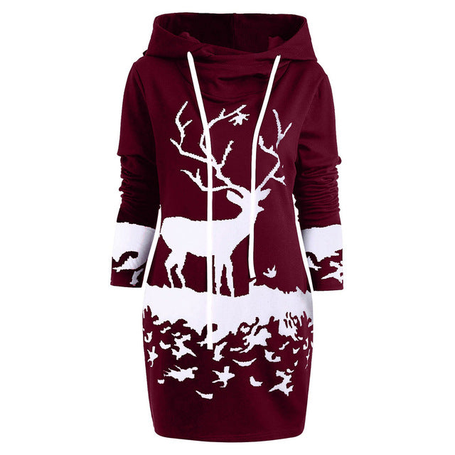 Hooded Ostrich Christmas Dress