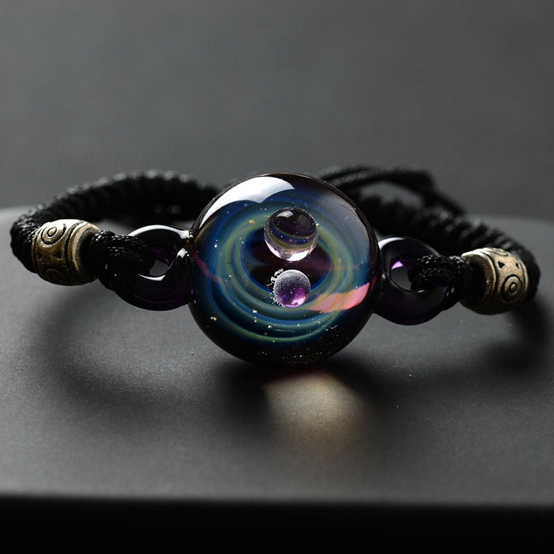Universe Planets Glass Bead Bangles & Bracelets