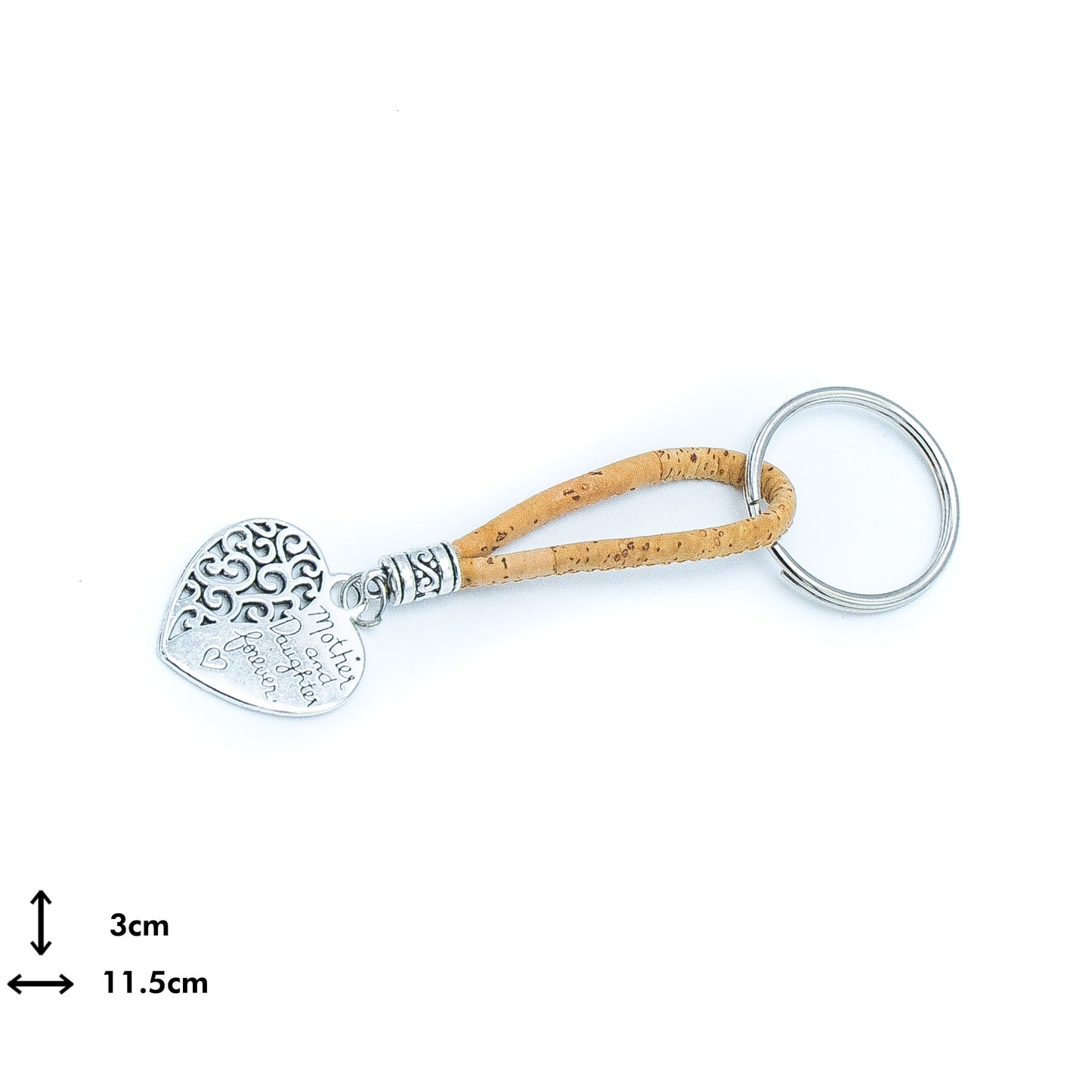 colorful cork handmade keychain