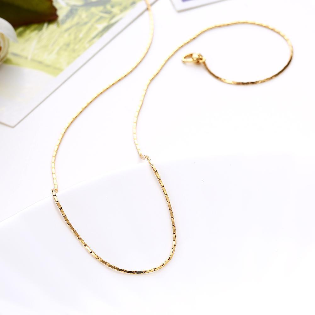 18K Rose Gold Plated Singapore Chain 18" ITALY Made