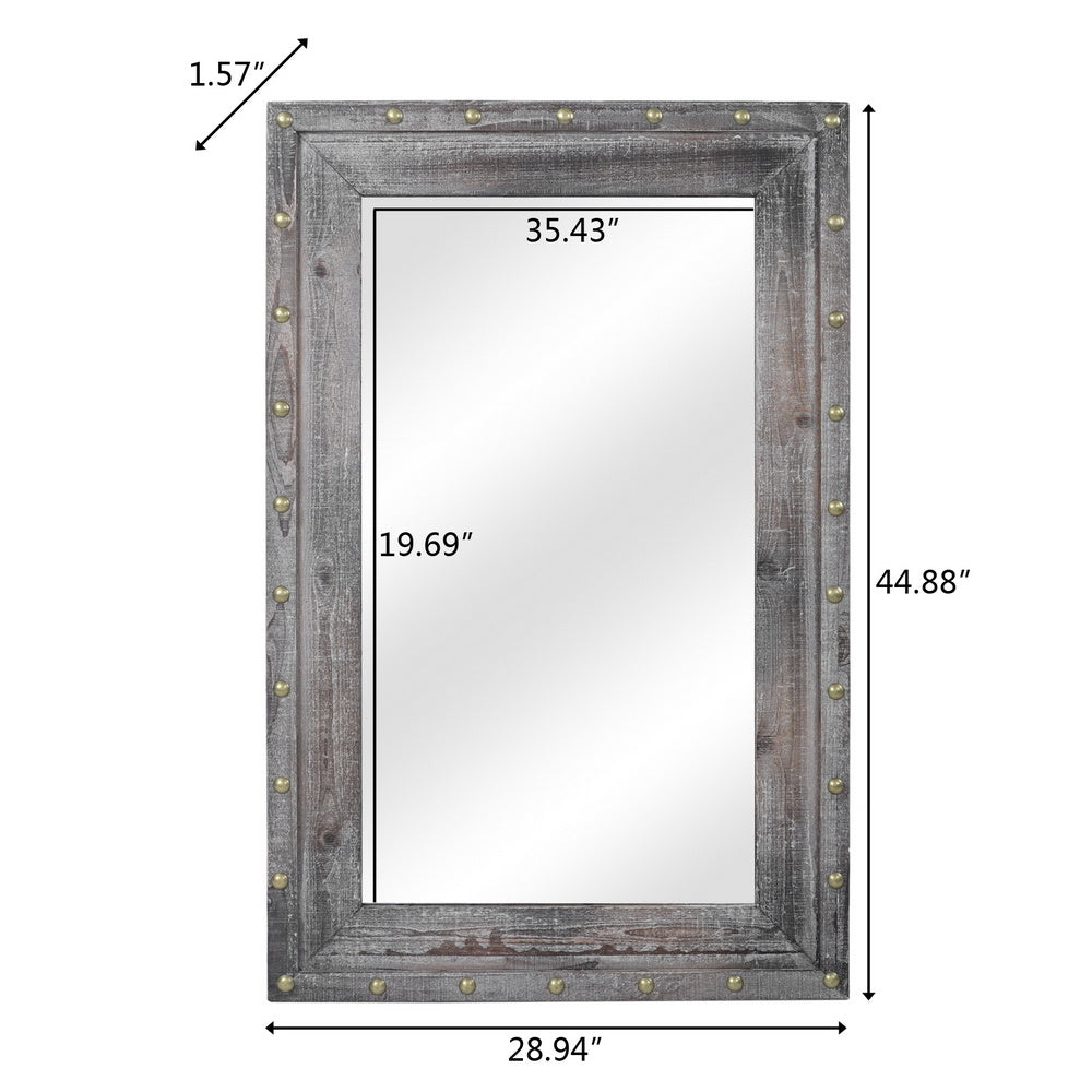 Rectangle Iron Wall Mirror Decorative Mirror XH