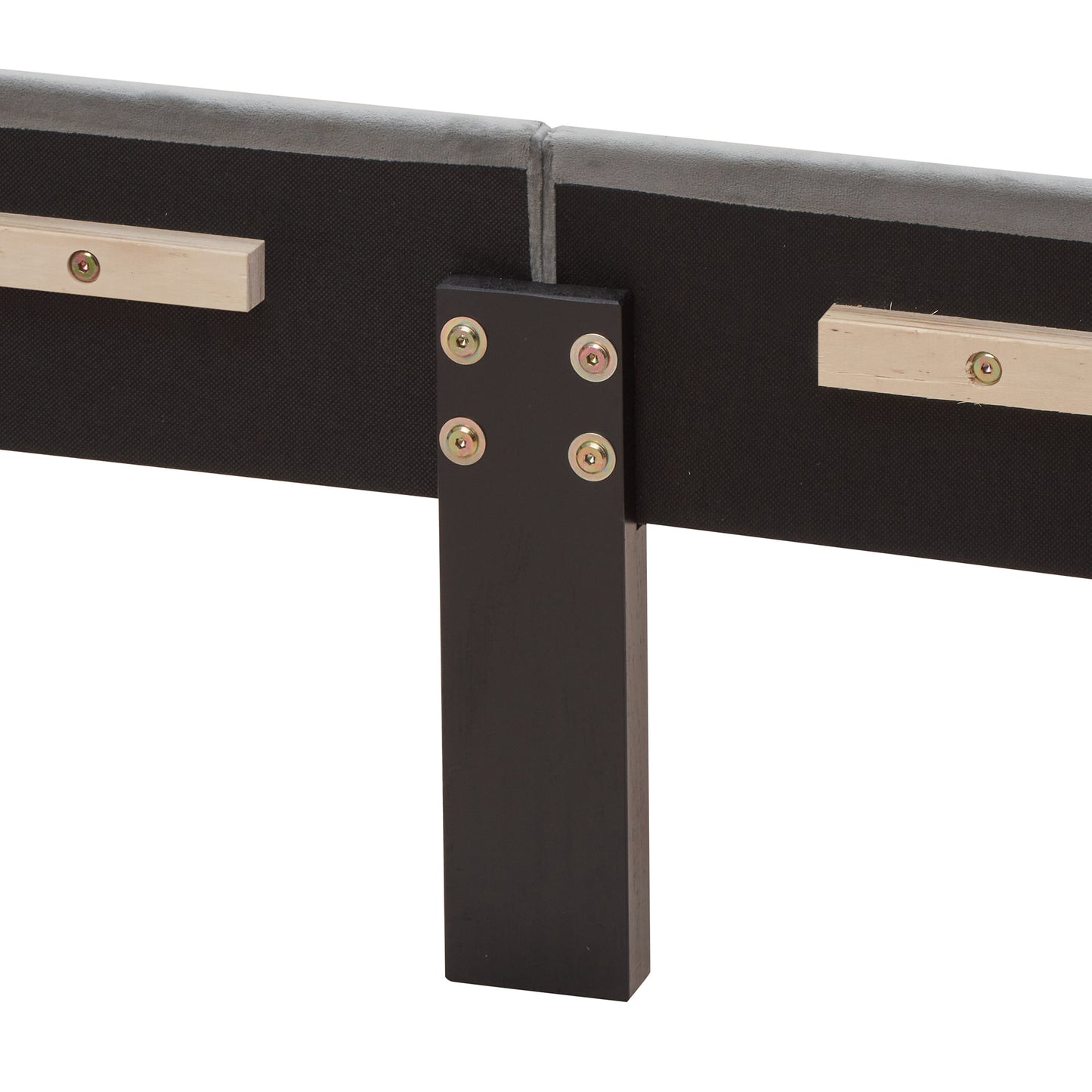 Upholstered Bed Button Tufted with Curve Design - Strong Wood Slat Support