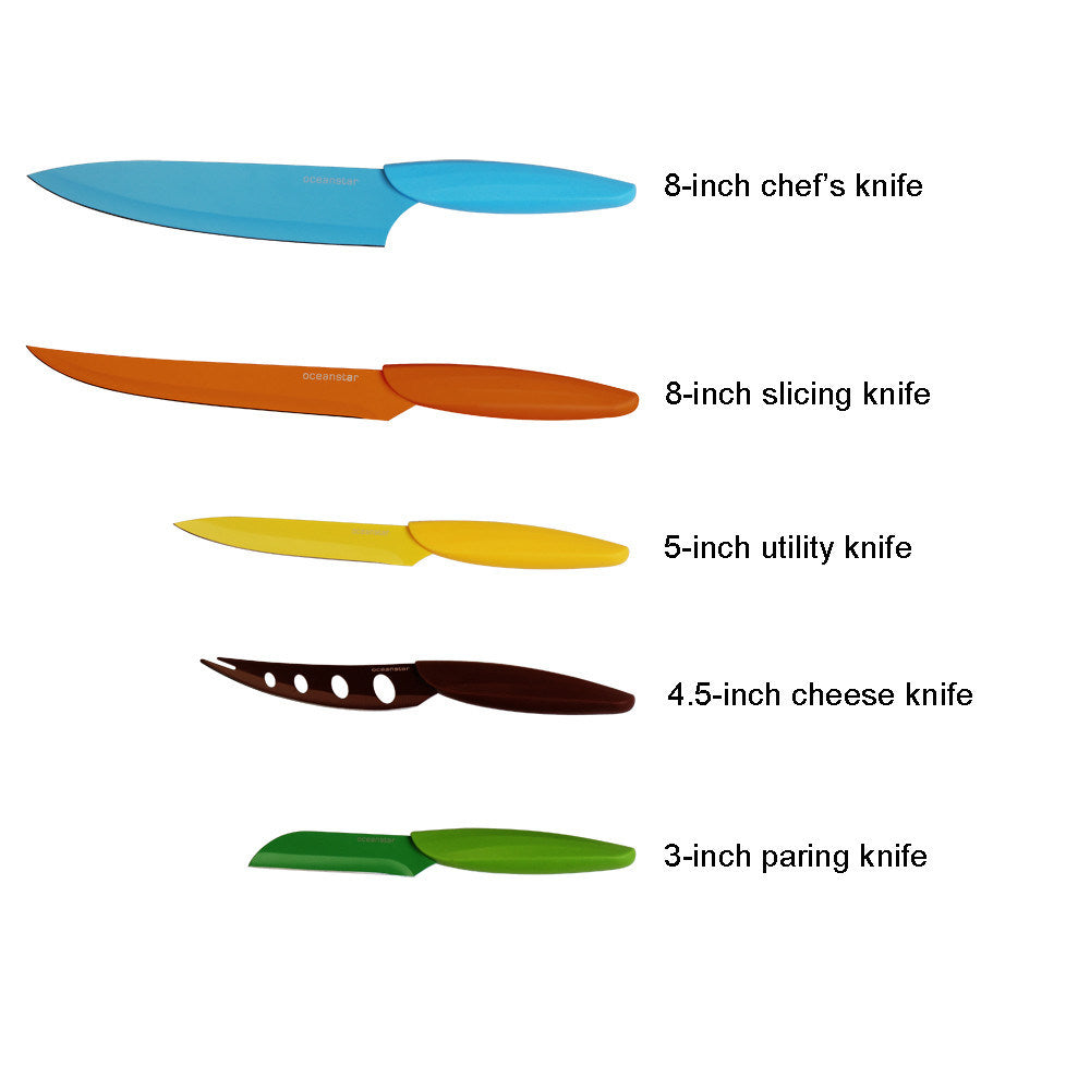6-Piece Non-Stick Coating knife set with Block