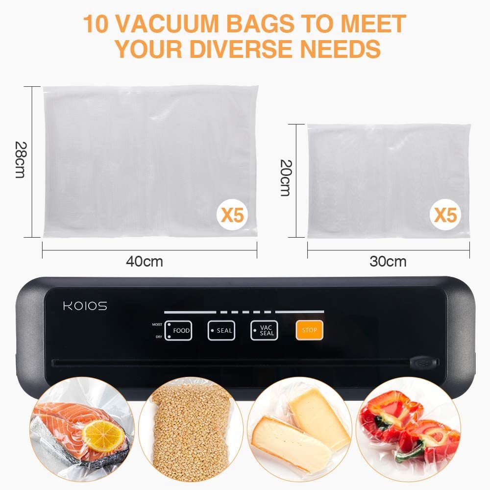 KOIOS Vacuum Sealer Machine, 86Kpa Automatic Vacuum Air Sealing System