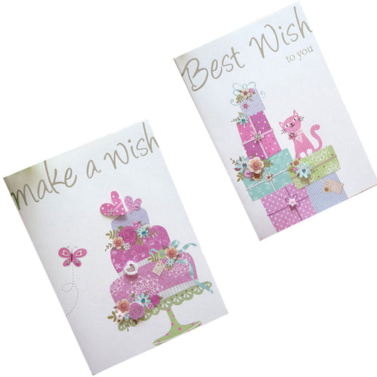 Set of 10 Lovely Cards Thank You Greeting Card Assortment,Balloon&Gift