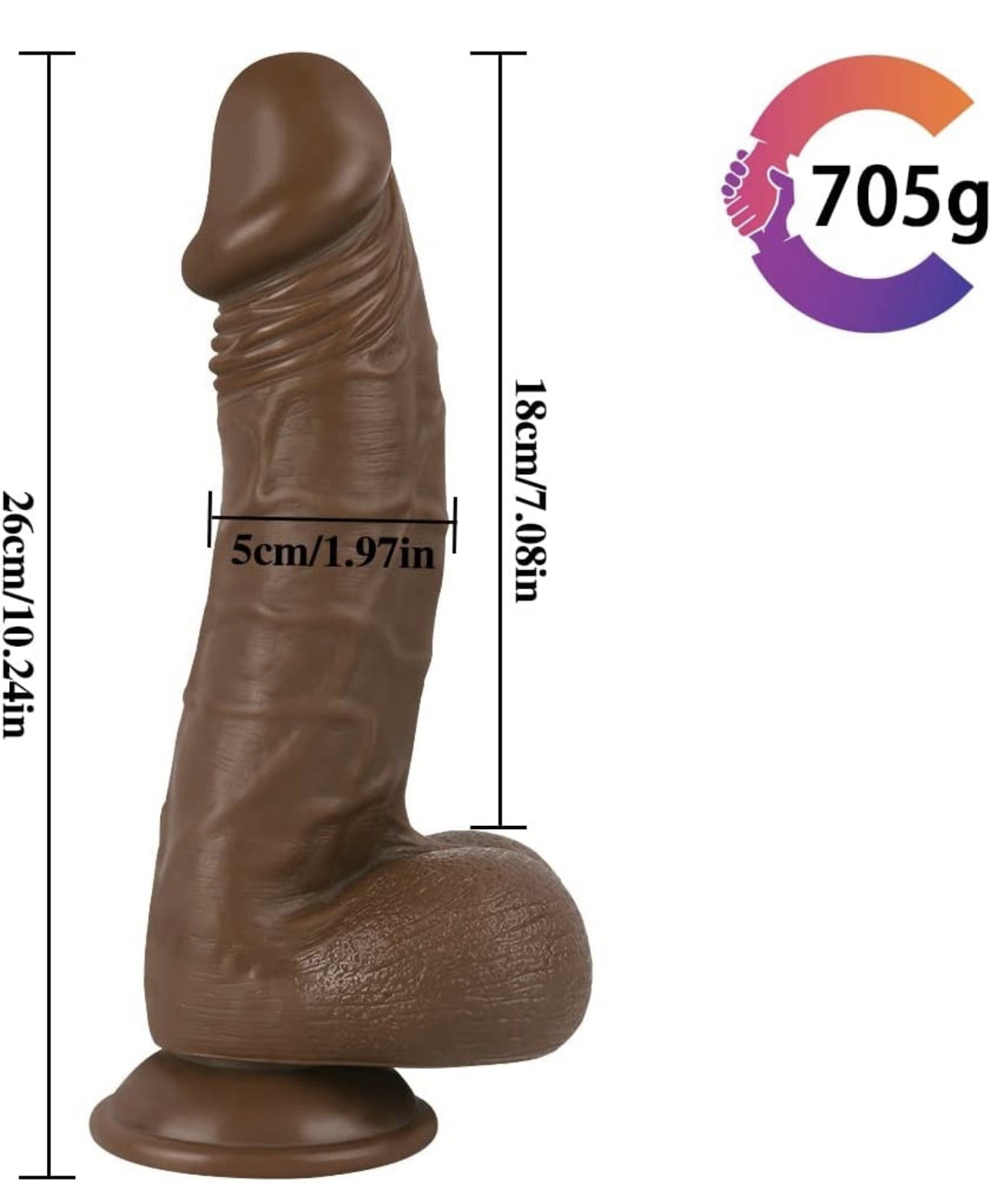 Massive Huge Giant 10 inch Realistic Dildos; Big Lifelike Huge Penis with Strong Suction Cup for Hand-Free Play Vagina G-spot Anal Simulate; Women Female Couples Masturbate