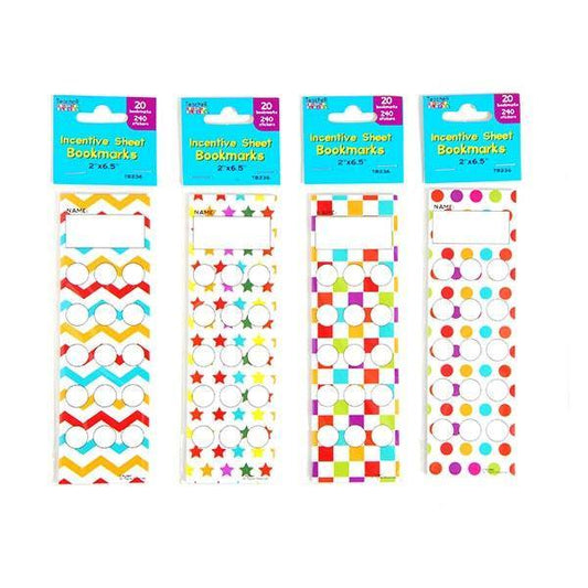 Incentive Sheet Bookmarks with 5 Sheets of 240 Stickers