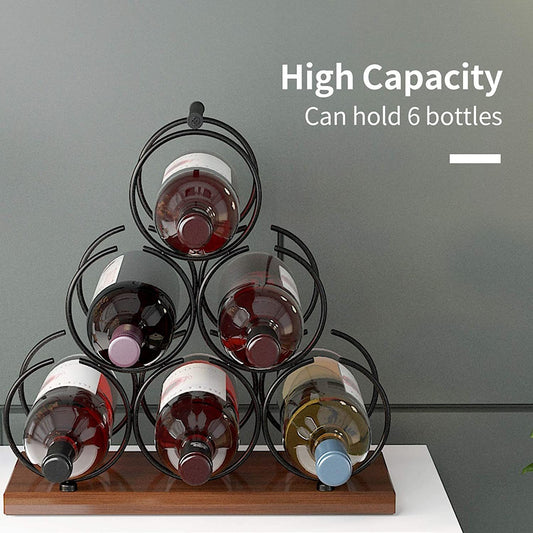 Mecor Countertop Wine Rack for 6 Bottles