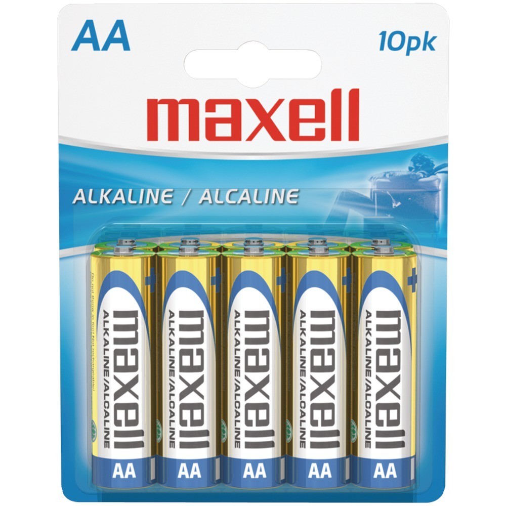 Maxell Alkaline AA Batteries (10 pk)