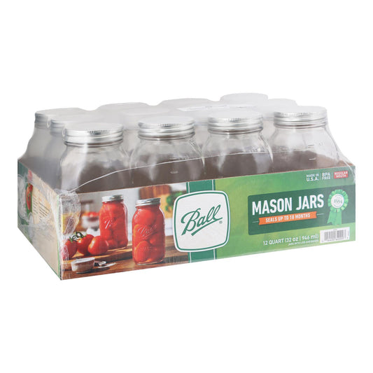 Ball Canning Jar Regular Mouth with Lid - Case of 1 - 12 Count
