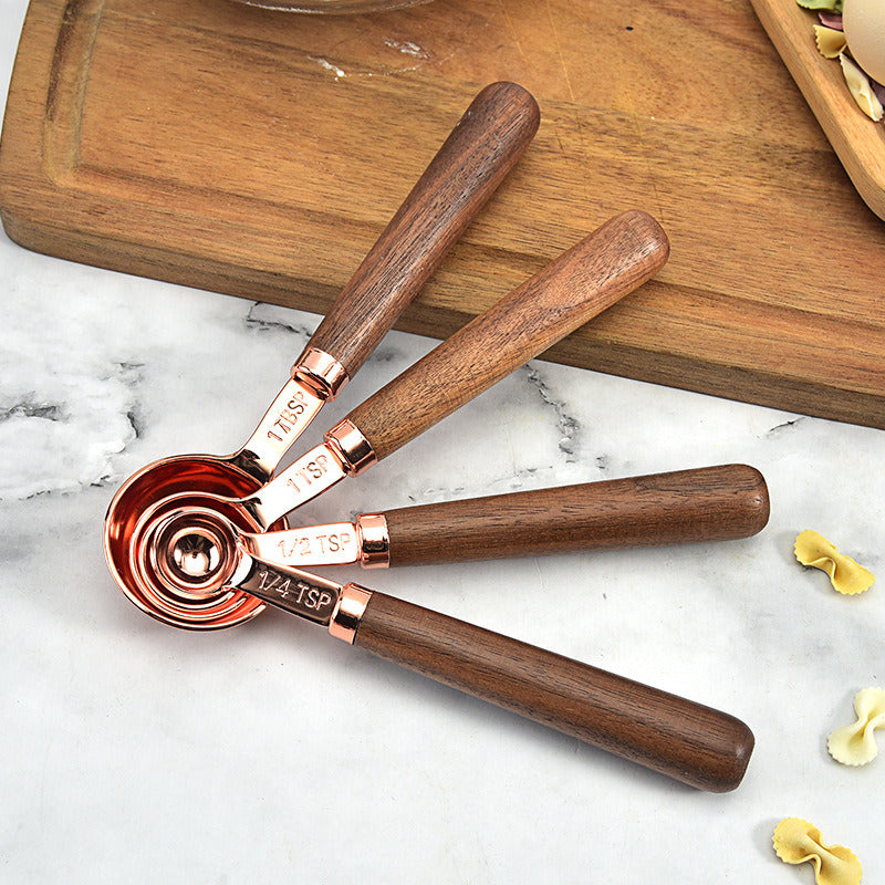 Rose Gold Measuring Cups and Spoons Set