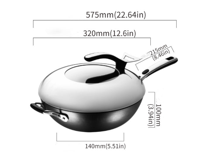 ASD, Cast Iron Can Not Rust, Uncoated Wok